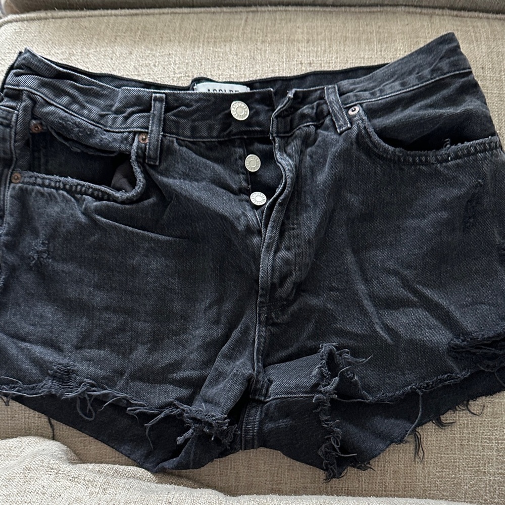 Agolde Black Parker Shorts